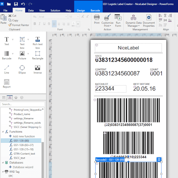 Software per gestione stampa etichette Nicelabel